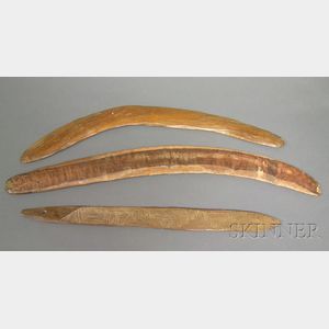 Three Australian Aborigine Carved Wood Items
