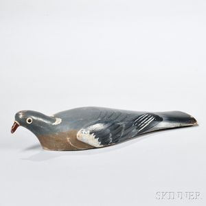 Carved and Painted Pigeon Decoy