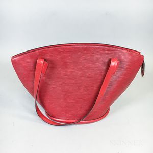 Louis Vuitton Red Leather Epi Handbag