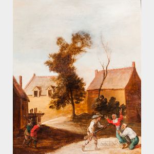 Dutch School, 17th Century Soldiers Taking Village Folk as Prisoners