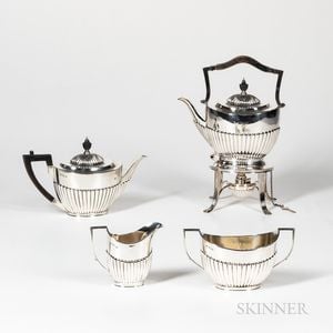 Georgian-style Four-piece Silver Tea Service
