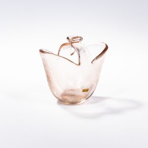 Archimede Seguso Murano Glass Basket