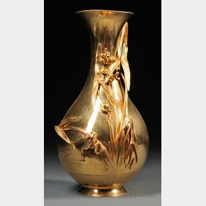 Tall Gilded Vase