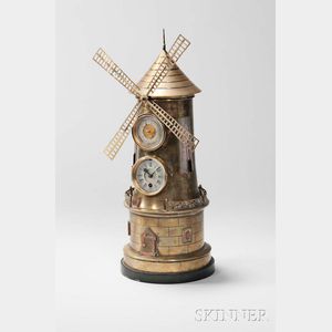 French Industrial Windmill Automaton Clock Compendium