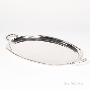 English Sterling Silver Oval Tray