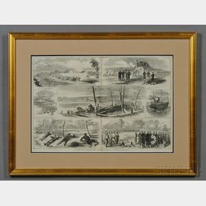 Winslow Homer & Alfred Waud Print Our Army Before Yorktown, Virginia