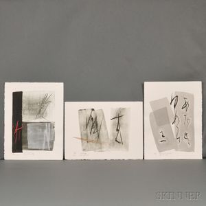 Toko Shinoda (b. 1913),Three Color Lithographs