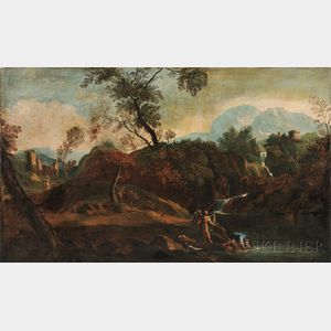 Italian School, 18th Century Tobias and the Angel at the River Tigris