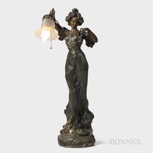 Art Nouveau Figural Table Lamp