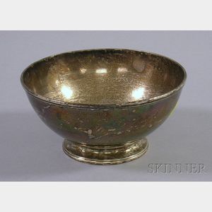 Jones, Lows & Ball Coin Silver Footed Bowl