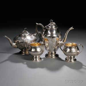 Four-piece Canadian Sterling Silver Tea and Coffee Service
