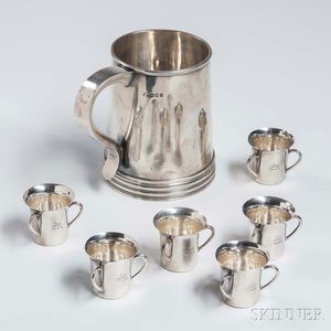 Seven English Silver Drinking Items