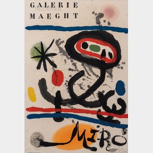 Joan Miró (Spanish, 1893-1983) Affiche pour l'exposition "Miró" Galerie Maeght, Paris