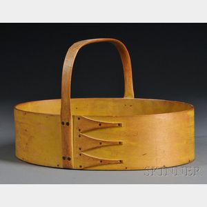 Shaker Yellow-painted Oval Carrier