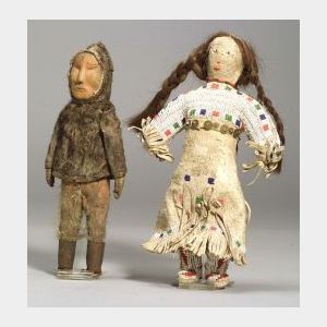 Two Native American Dolls