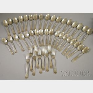 Approximately Forty-four Pieces of Towle Sterling Flatware