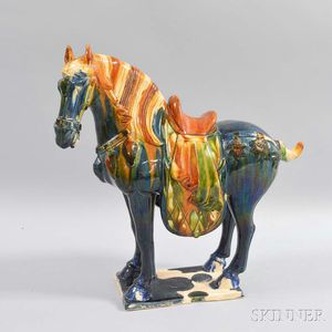 Tang Sancai-style Glaze Pottery Horse