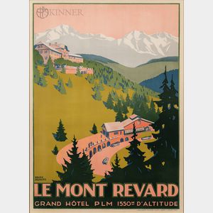 Two Framed Vintage Travel Posters: Roger Broders (French, 1883-1953),Le Mont Revard Grand Hôtel PLM