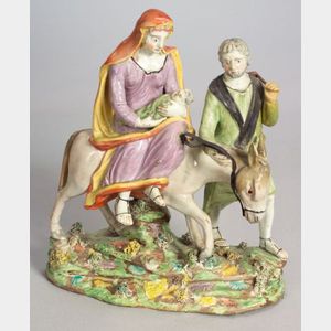 Staffordshire Pearlware Flight into Egypt Group