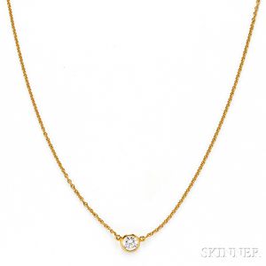 18kt Gold and Diamond "Diamonds by the Yard" Pendant, Elsa Peretti, Tiffany & Co.
