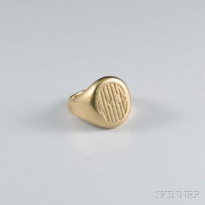 Tiffany & Co. 14kt Gold Initial Ring