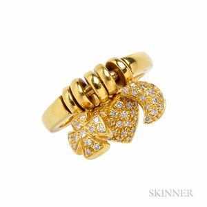 18kt Gold and Diamond Charm Ring