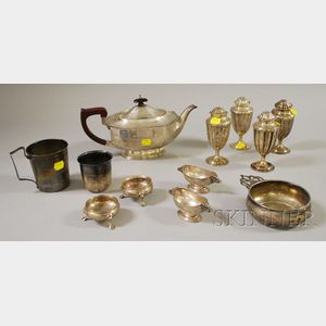 Twelve Assorted Silver and Serving Items