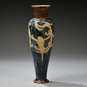 Royal Doulton Florence Barlow Decorated Stoneware Vase