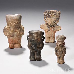 Four Pre-Columbian Pottery Figures