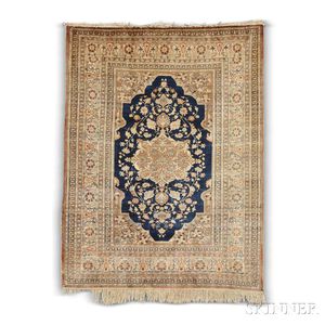 Antique Tabriz Silk Rug