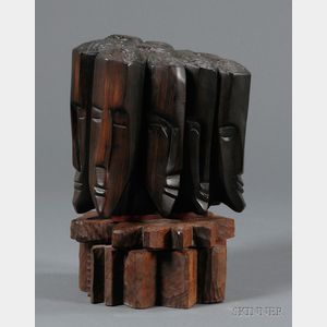 Cecil Cartenson Sculpture Ebony Heads