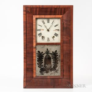 William S. Johnson Mahogany Ogee Shelf Clock
