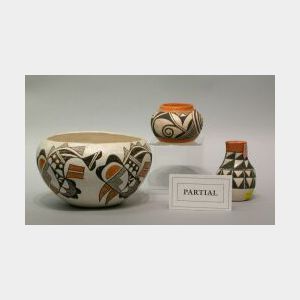 Five Southwest Native American Pottery Vessels.