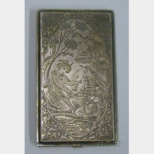 Engraved Silver Cigarette Case