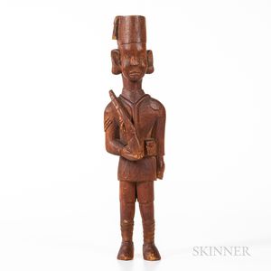 East African Wood Colonial Figure