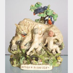Staffordshire Pearlware Remus & Romulus Group