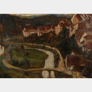 Konrad Ruff (German, 1895-1945) Hillside View.