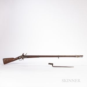 French Napoleonic-era Flintlock Musket and American Bayonet