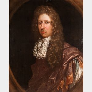 British School, 17th Century Portrait of a Man in a Fanciful Costume