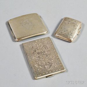 Three Silver Cigarette Cases