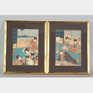 Two Prints by Toyokuni III