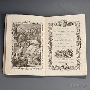 Poesie per L'ingresso Solenne di sua Eccellenza il Signor Giovanni Colombo Cavaliere e Cancellier Grande.