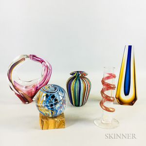 Five Art Glass Sculptures