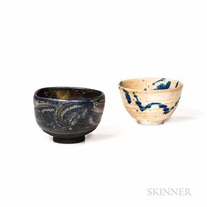 Two Makoto Yabe (Japanese/American, 1947-2005) Tea Bowls
