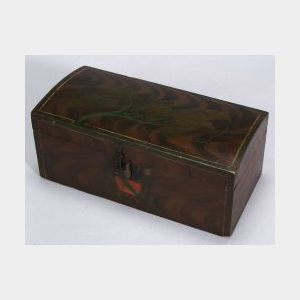 Paint Decorated Dome-top Pine Box