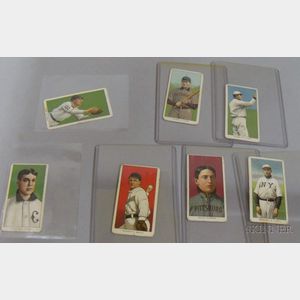 Five 1909-1911 T206 Sweet Caporal Cigarettes and Two Sovereign Cigarettes Baseball Cards