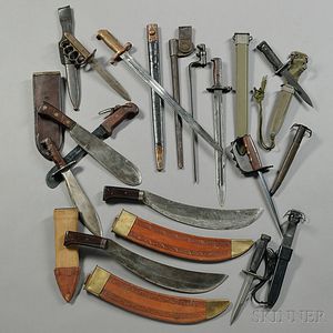 Twelve Bayonets and Knives