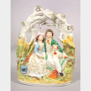 Staffordshire Pottery Figural Group