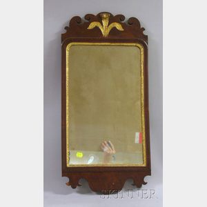 Chippendale Parcel-gilt Mahogany Veneer Mirror