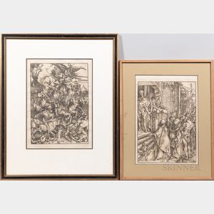 After Albrecht Dürer (German, 1471-1528) Two Reproduction Woodcuts